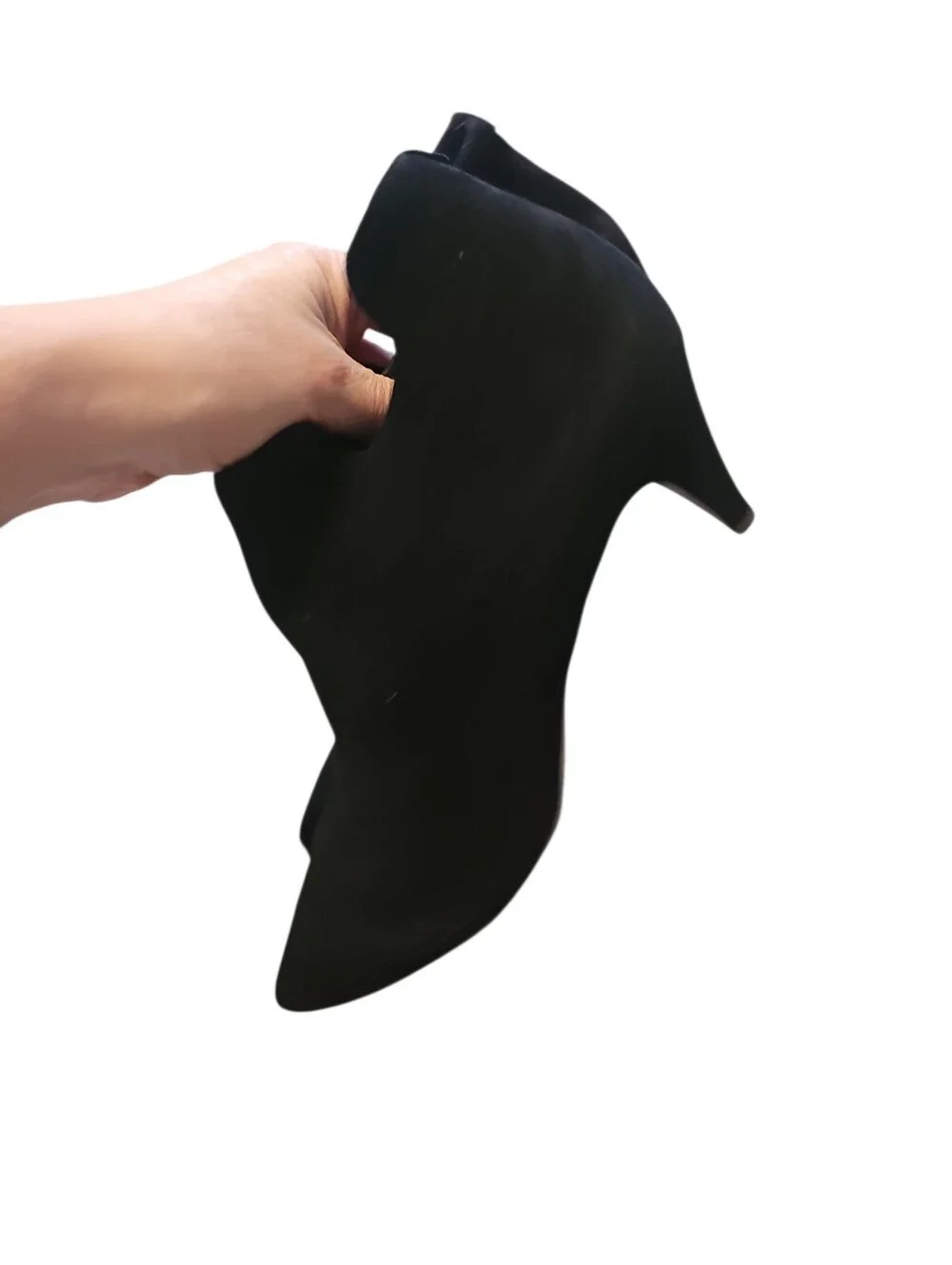 Sam Edelman Women Keely Black Suede Side Zip Kitten Heel Booties Size 9